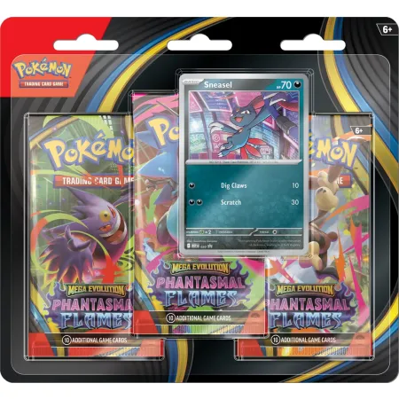 Pokemon TCG: Mega Evolution - Phantasmal Flames - 3-Pack Blister - Sneasel